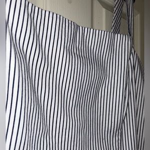 🦋plus size blue and white striped dress🤍